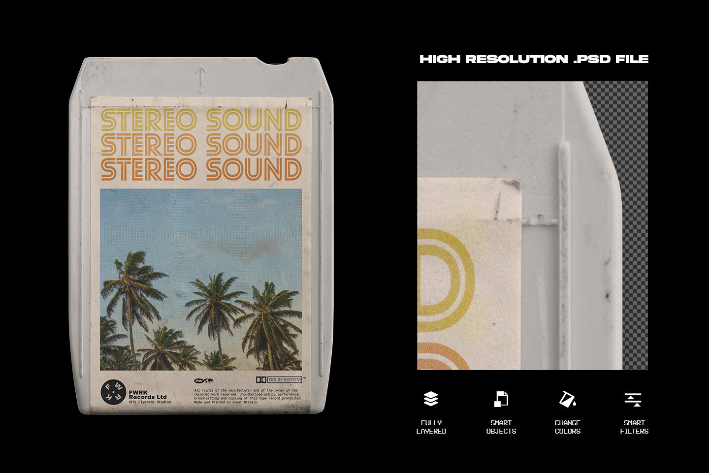 8-Track Cartridge Mockup