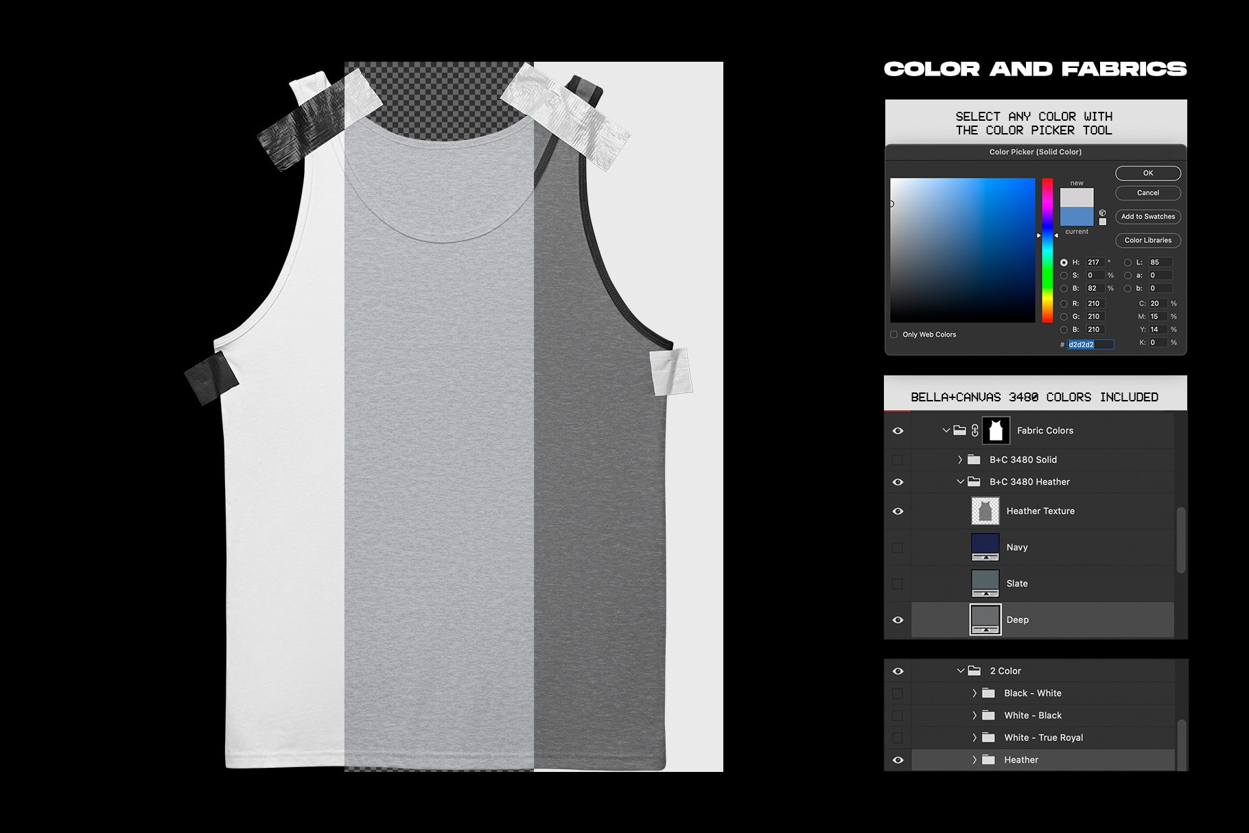 Bella+Canvas 3480 Tanktop Mockup - Taped